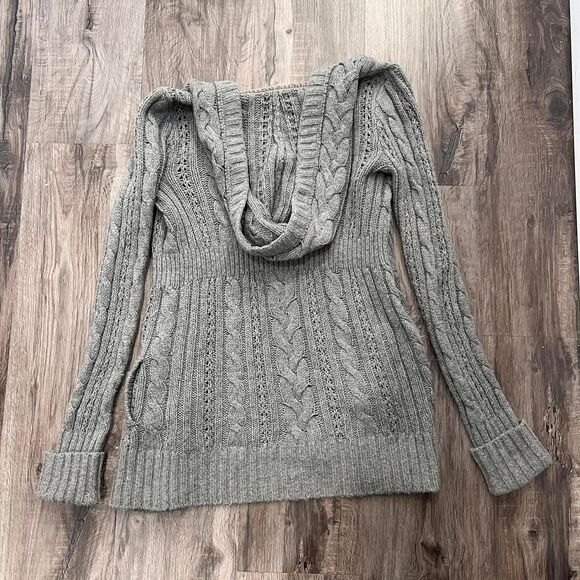 Y2K Abercrombie & Fitch Bella Swan Wool Knit Hooded Sweater - Picture 8 of 8